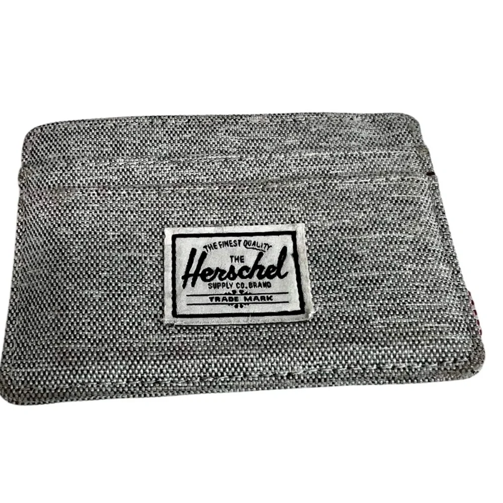 Herschel Supply Company Charcoal Gray with red pinstripe interior Card Holder